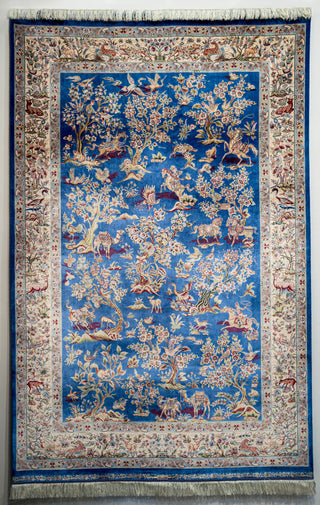  Blue Silk Persian Carpet