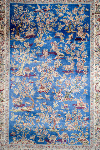  Blue Silk Persian Carpet