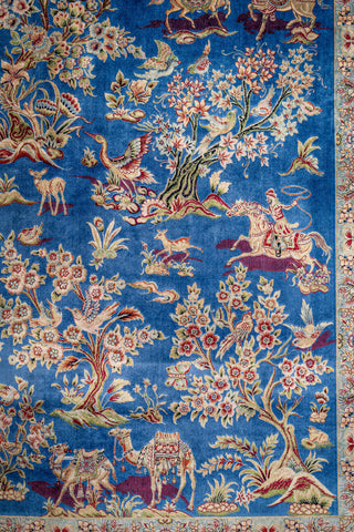  Blue Silk Persian Carpet